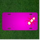 Custom Personalized Car License Plate With Add Names To Ant Legs Antennas Red