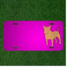 Custom Personalized Car License Plate With Add Names To Brown Dog Bull Pet