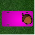 Custom Personalized Car License Plate With Add Names To Acorn Nut Seed Acorn