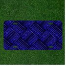 Cobalt Blue Weave Texture Background Custom Novelty License Plate Car Tag
