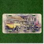 Creative License Plate Auto Tag With Old School Cars Sketch Design