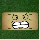 Custom Personalized License Plate Auto Tag With Funny Emoji Like Face Design