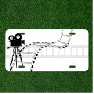 Custom Personalized License Plate Auto Tag With Camera And Film Design Art