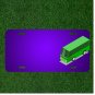 Custom Personalized License Plate With Add Names To Bus Car Drive Green Ride