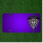 Custom Personalized License Plate With Add Names To Lion Heat Face Gray Mane