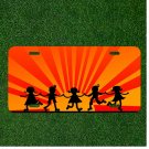 Custom Personalized License Plate Auto Tag With Kids By Orange Sunset Design NEW