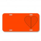 Heart Pattern Love On License Plate Car Front Add Names