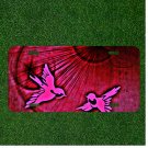 Custom Personalized License Plate Auto Tag With Pink Birds By Glowing Pink Light