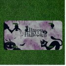 Custom Personalized License Plate Auto Tag With Happy Halloween In Purple