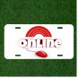 Custom Personalized License Plate Auto Tag With ONLINE Red Rainbow Red Mouse