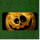 Custom Personalized License Plate Auto Tag With Smiley Face Moon Design