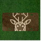 Custom Personalized License Plate Auto Tag With Brown Deer Antler Design