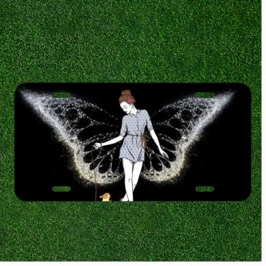 Custom Personalized License Plate Auto Tag With Butterfly Women Design NEW