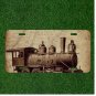 Custom Personalized License Plate Auto Tag With Old School Train Design
