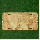 Custom Personalized License Plate Auto Tag With Kids Swinging On Tree Design