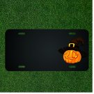 Custom Personalized License Plate With Add Names To Evil Witch Pumpkin Design