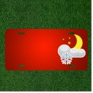 Custom Personalized License Plate With Add Names To Moon Stars Night Cloudy