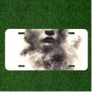 Custom Personalized License Plate Auto Tag With Smokey Lips Of A Women Design