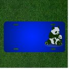 Custom Personalized License Plate With Add Names To Panda Bear Cute Happy
