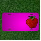 Custom Personalized Car License Plate With Add Names To Strawberry Fruit Food