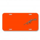 Machine Gun Gun On License Plate Car Front Add Names