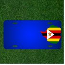 Custom Personalized License Plate With Add Names To Zimbabwe Flag Map