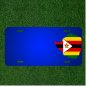 Custom Personalized License Plate With Add Names To Zimbabwe Flag Map