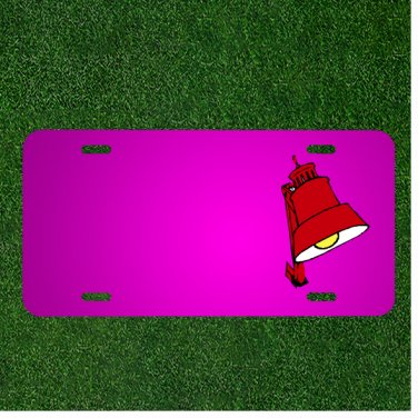 Custom Personalized Car License Plate With Add Names To Lamp Red Grip Bulb