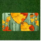 Custom Personalized License Plate Auto Tag With Fancy Fall Leaves Hearts NEW