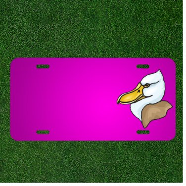 Custom Personalized Car License Plate With Add Names To Head Big Bird Duck
