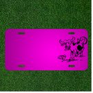 Custom Personalized Car License Plate With Add Names To Cow Farm Animal Barn