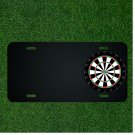 Custom Personalized License Plate With Add Names To Old School Dart Board NEW