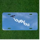 Custom Personalized License Plate Auto Tag With Love You Little Plan Cloud Smoke