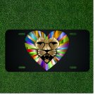 Custom Personalized License Plate Auto Tag With Lion King Heart Teeth Design