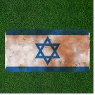 Custom Personalized License Plate Auto Tag With Vintage Israeli Flag Hebrew NEW