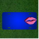 Custom Personalized License Plate With Add Names To Mouth Lips Kiss Print