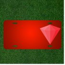 Custom Personalized License Plate With Add Names To Diamond Gem Ruby Jewel