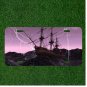 Custom Personalized License Plate Auto Tag With Boat Purple Lightning Design