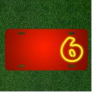 Custom Personalized License Plate With Add Names To Neon 6 Lights Number