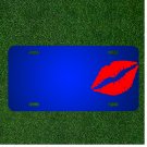 Custom Personalized License Plate With Add Names To Lips Kiss Lipstick Mouth