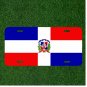 Custom Personalized License Plate Auto Tag With Flag Of The Dominican Republic