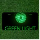 Custom Personalized License Plate Auto Tag With Green Light Traffic Light Design