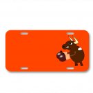 Boxing Cow Bull Taurus Aggressive On License Plate Car Front Add Names