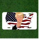 Custom Personalized License Plate Auto Tag With Trump Over America USA Map