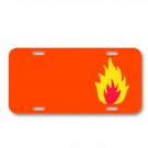Burning Danger Fire Flame On License Plate Car Front Add Names
