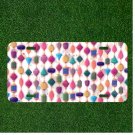 Custom Personalized Car License Plate With Background Colorful Stones Jewels