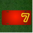 Custom Personalized License Plate With Add Names To Neon 7 Lights Number