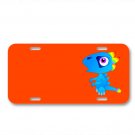 Dragon Reptile Animal Creature Blue On License Plate Car Front Add Names