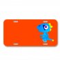 Dragon Reptile Animal Creature Blue On License Plate Car Front Add Names