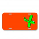 Glider Green Plane Sailplane Flying On License Plate Car Front Add Names